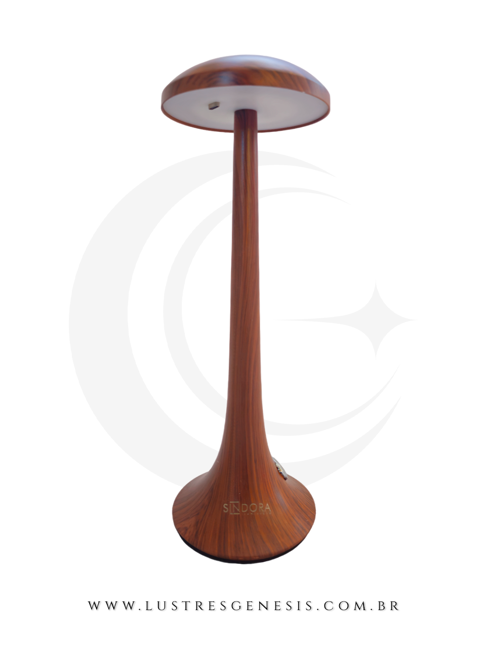 Abajur Recarregável USB de Tabaco Cognac